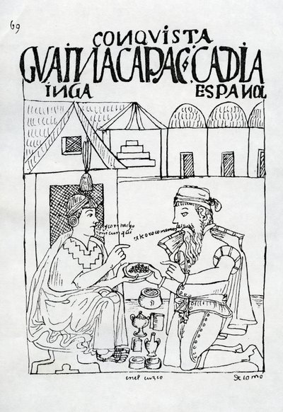 An Inca asks a Spaniard what he eats, he replies 