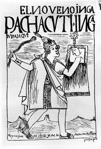 Pachacuti Inca, the Ninth Sapa Inca by Felipe Huaman Poma de Ayala