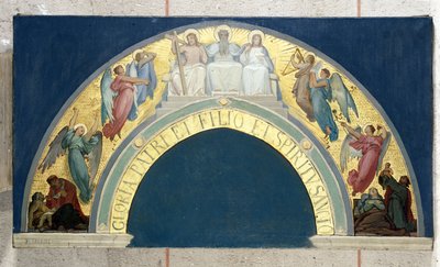Sketch for the Eglise de la Trinité: Glorification of the Trinity, circa 1864 by Felix Joseph Barrias