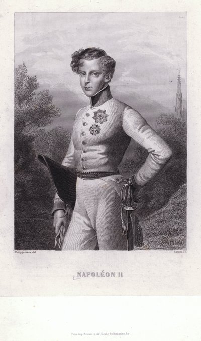 Napoleon Francois Joseph Charles Bonaparte, Son of Emperor Napoleon I of France (engraving) by Felix (after) Philippoteaux