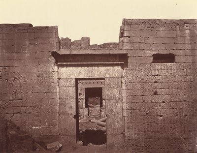 Second Gate of the Great Temple of Medinet-Abou. Thebes by Félix Bonfils