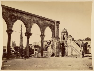 Chair of Omar or Minbar on the Temple Platform by Félix Bonfils