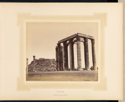 Greece: Temple of Olympian Zeus in Athens by Félix Bonfils