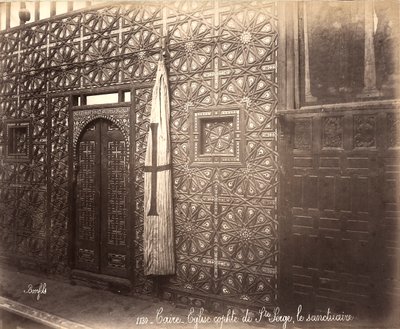 Iconostasis of the Coptic church of St Sergio in Cairo by Félix Bonfils