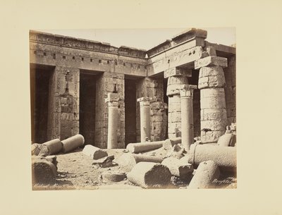 Medinet-Abou, 2nd Courtyard, Gallery of Thutmose I (Egypt) by Félix Bonfils