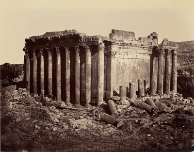 Temple of Jupiter - Baalbek by Félix Bonfils