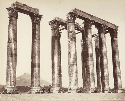 The Olympeion, or Temple of the Olympian Zeus, Acropolis, Athens by Félix Bonfils