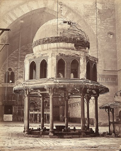 The Fountain of Ablution in the Mosque of the Sultan Hassan, Cairo, Egypt by Félix Bonfils