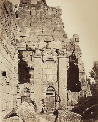 The Propylaea of the Temple of Jupiter or the Temple of the Sun, in the Archaeological Zone of Heliopolis or Baalbek, Ancient Syrian City, Now Lebanon by Félix Bonfils