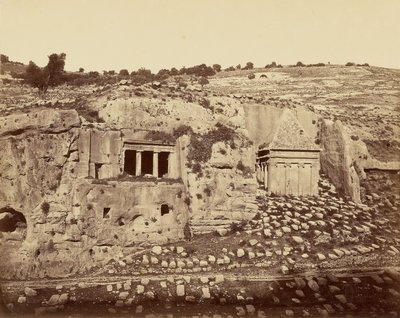 Tomb of Zachariah and St. James - Jerusalem by Félix Bonfils