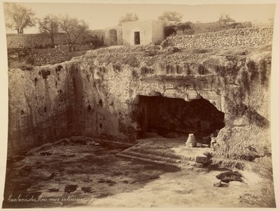 Tomb of the Kings, Inner Courtyard, Jerusalem by Félix Bonfils