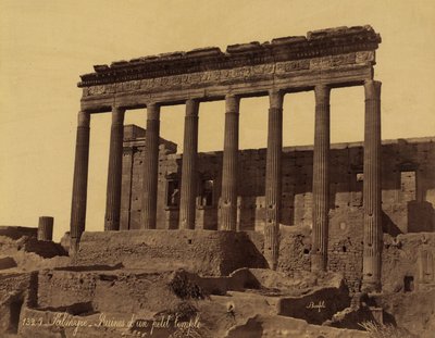 Unattached Colonnade before a Temple in Palmyra, Syria by Félix Bonfils