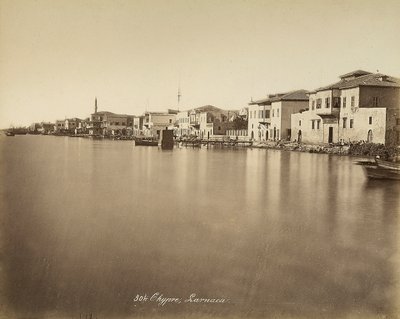 View of the City of Larnaca, in Cyprus by Félix Bonfils