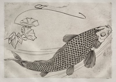 Dinner Service Rousseau service: Large fish in a Japanese style no. 19 by Felix Bracquemond