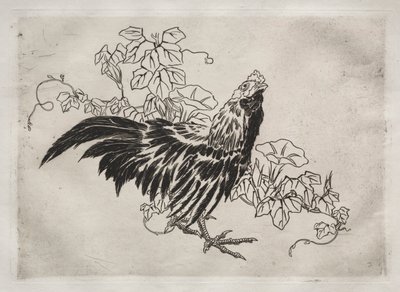 Dinner Service Rousseau Service: Rooster and Morning Glories No. 25, 1866 by Felix Bracquemond