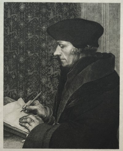 Erasmus, After Holbein by Felix Bracquemond