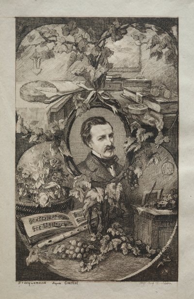 Frontispiece for New Works of Champfleury, The Friends of Nature: Portrait of Champfleury by Felix Bracquemond