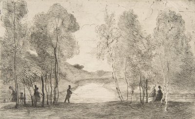 The Lake of Bois de Boulogne, around 1858 by Felix Bracquemond