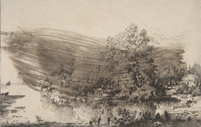 Farmhouse on the Banks of the Oise, 1868 by Felix Bracquemond
