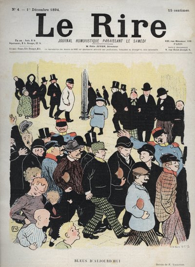 Cover of the newspaper “Le Rire”, No. 4, 1 December 1894: Bleus d