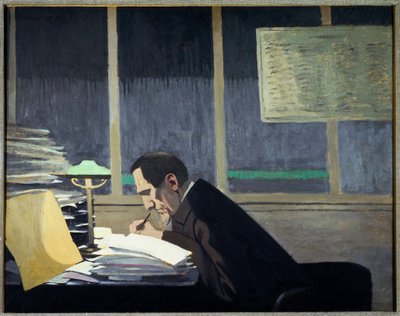 Felix Feneon at the Revue Blanche by Felix Edouard Vallotton