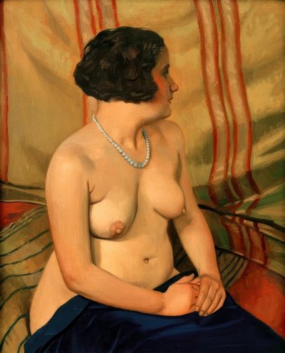 Woman with Blue Necklace by Felix Edouard Vallotton