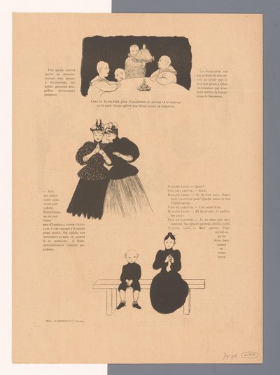 Group of People and Two Priests by Felix Edouard Vallotton