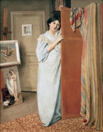 Interior of Studio with the Artist