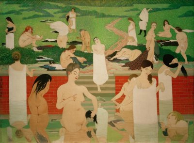 The Bath in the Evening of Summer by Felix Edouard Vallotton