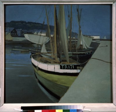 The harbour by Felix Edouard Vallotton