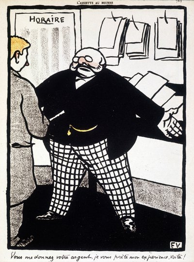 Money and banking by Félix Vallotton - in 