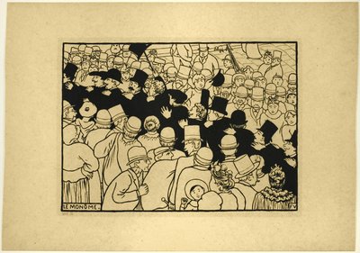 Parading through the Streets in Single File by Felix Edouard Vallotton