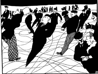 Ice Skaters by Felix Edouard Vallotton