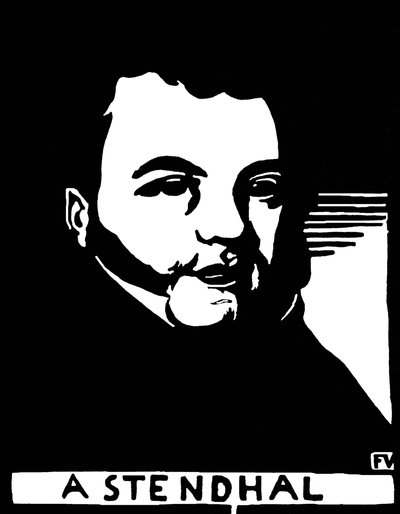 Portrait of Henri Beyle Stendhal by Felix Edouard Vallotton