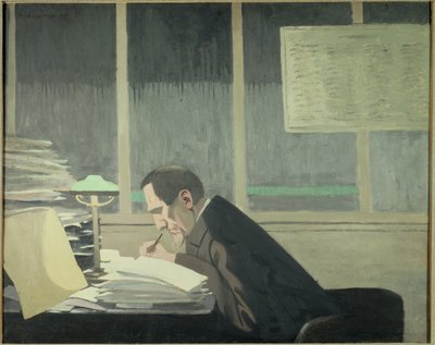 Portrait of Felix Feneon by Felix Edouard Vallotton