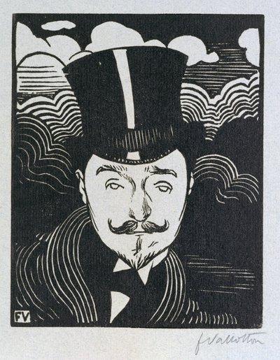 Portrait of Romain Coolus by Felix Edouard Vallotton