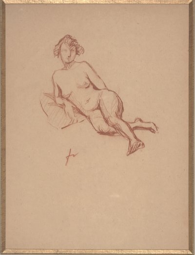 Reclining Female Nude by Felix Edouard Vallotton