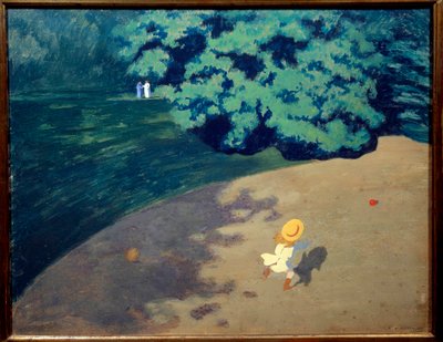 The Ball or Corner Park with Child Playing Ball by Felix Edouard Vallotton