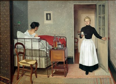 The patient (Helene Chatenay) by Felix Edouard Vallotton