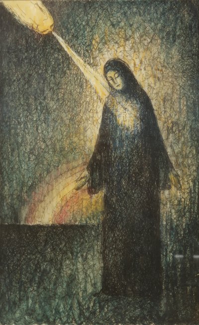 A Woman Lit by a Rainbow by Felix Elie Tobeen