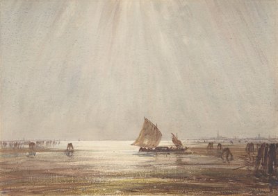 Venetian fishing boat by Felix Francois Georges Philibert Ziem