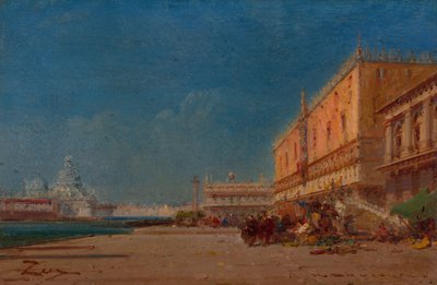 Venice from the Riva looking toward the Piazzale San Marco, About 1890 by Felix Francois Georges Philibert Ziem