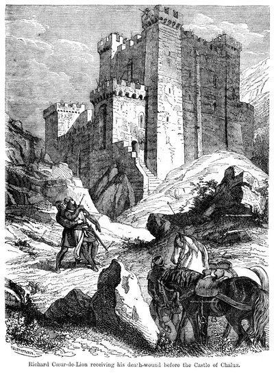 King Richard I Receiving His Death Wound Before the Castle of Chaluz by Felix Henri Emmanuel Philippoteaux