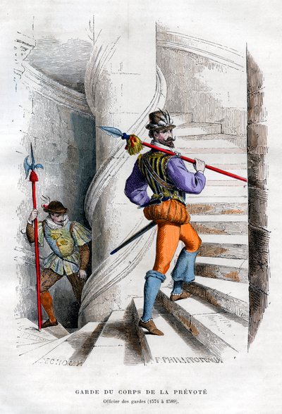 Officer of the Guards, Garde du Corps de la Prévôté 1574-1589 1882-1884 by Felix Henri Emmanuel Philippoteaux
