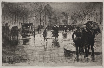 Artists Returning from the Salon by Felix Hilaire Buhot