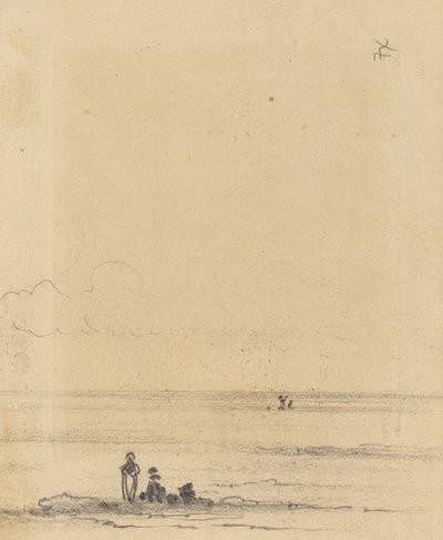 Figures on a Shore by Felix Hilaire Buhot