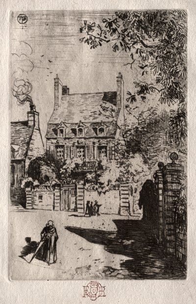 In Province: The House at Orléans, c. 1875 by Felix Hilaire Buhot