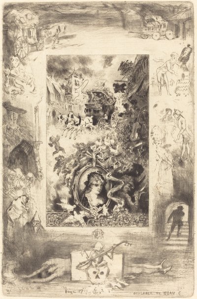 La Diligence de Beaucaire by Felix Hilaire Buhot