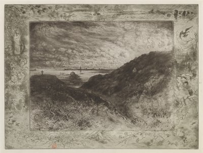 The Cliff: Saint-Malo Bay by Felix Hilaire Buhot