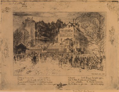 The Place des Martyrs and the Jailhouse Tavern by Felix Hilaire Buhot